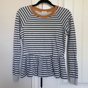Anthropologie sweatshirt with cute peplum waist